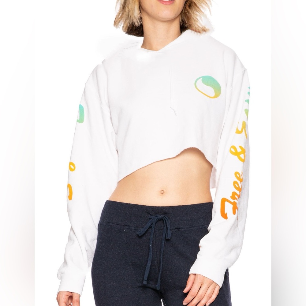 (NWT) free & easy cropped sunset long sleeve tee